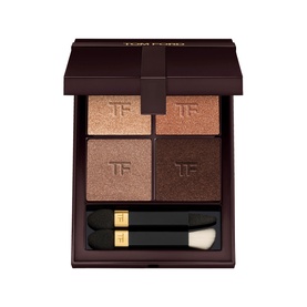 TOM FORD Runway Eye Colour Quad Cr&egrave;me eyeshadow palette with four warm bronze and brown shades, two applicator brushes included