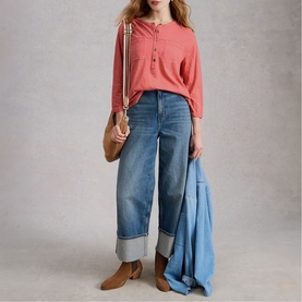 Beth Patch Pocket Top