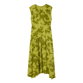 Floral Asymmetric Flared Dress