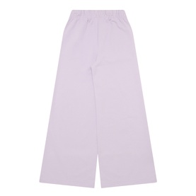 Calvin Klein children's blue wide-leg sweat bottoms in cotton blend, elasticated waist, flat lay view