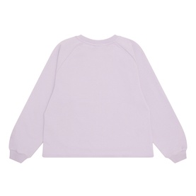 Calvin Klein pink cotton sweat top for children, crew neck, long raglan sleeves, back view