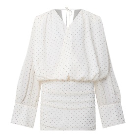 Dotted Scarf Mini Dress