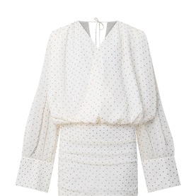 Dotted Scarf Mini Dress