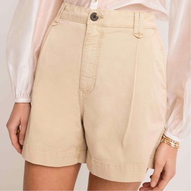 Pleated Chino Shorts