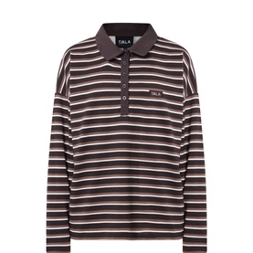 Striped Logo Rugby Top