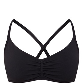 Sculpt Seamless Ruched Cross Back Sports Bra