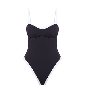Contrast Trim Swimsuit