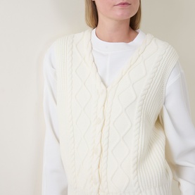 Tatyana Cable-Knit Vest
