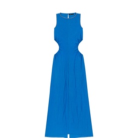 Embellished Backless Flared Dress