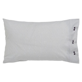 Elena Standard Pillowcase Pair Grey/Green