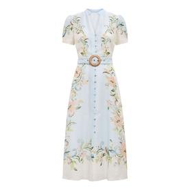 Briana Petite Printed Shirt Dress