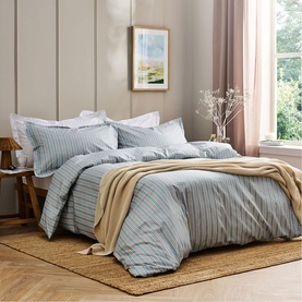 Calder Stripe Duvet Set Navy