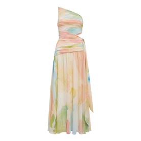 Connie Ruched Asymmetric Dress