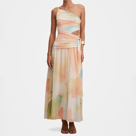 Connie Ruched Asymmetric Dress