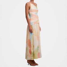 Connie Ruched Asymmetric Dress