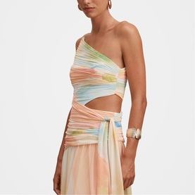 Connie Ruched Asymmetric Dress