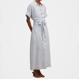 Emma Petite Stripe Shirt Dress