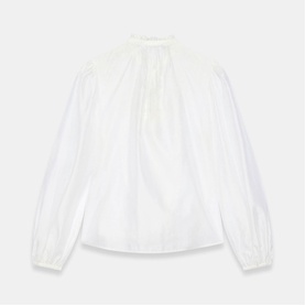 Floral Bib Textured Blouse