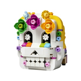 Lego Altar of the Dead D&iacute;a De Los Muertos Skull D&eacute;cor, multicoloured floral sugar skull building set, 231 pieces