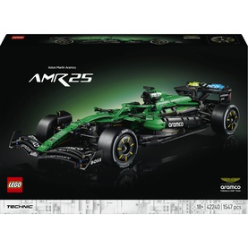 LEGO Technic Aston Martin Aramco AMR25 Formula 1 model set, green race car with black tyres, set 42260, 847 pieces