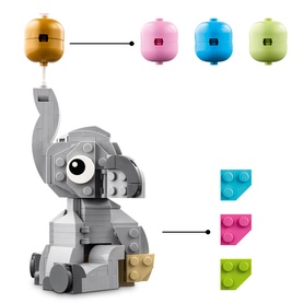 Baby Elephant In The Sky Building Set for Adults