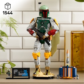 LEGO Star Wars Boba Fett buildable figure, 1544 pieces, multi-coloured with display stand and minifigure