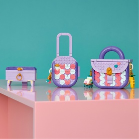 Lego Creator Art Fashion Bag with Storage set in multi colours, including rolling suitcase, handbag and jewellery box builds