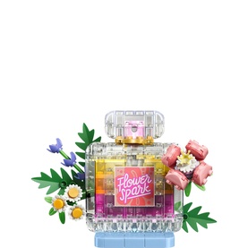Lego Creator Floral Decor Perfume Bottle building set in multi, featuring 286 pieces with flower bouquet details and clear bottle design