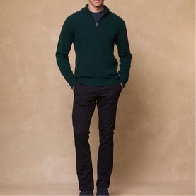 Lunnaigh Lambswool Quarter-Zip Sweater