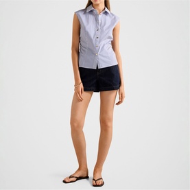 Nova Ruched Striped Shirt