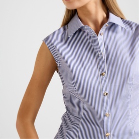 Nova Ruched Striped Shirt