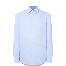 Solid Textured Single-Cuff Shirt