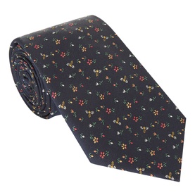 Floral Bees Silk Tie