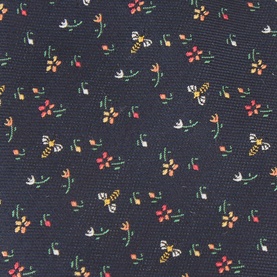 Floral Bees Silk Tie