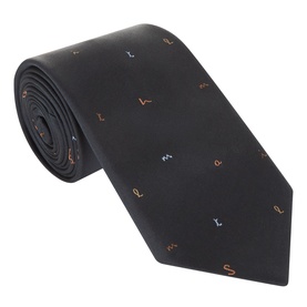 Letters Silk Tie