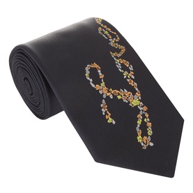 Love Placement Print Silk Tie