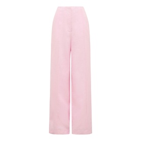 Forever New wide-leg trousers in Candy Hearts pink, high-waisted with a clean silhouette and straight-leg cut