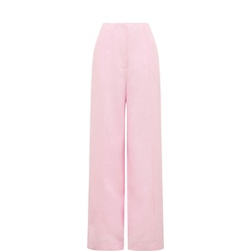 Posey High-Rise Linen Wide Leg Trousers
