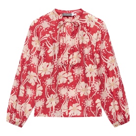Floral Tie Detail Blouse