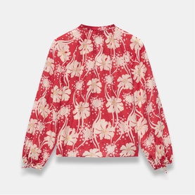 Floral Tie Detail Blouse