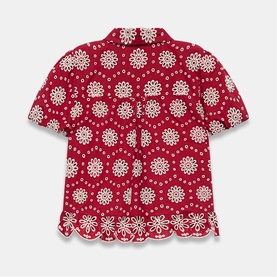 Broderie Scallop Trim Shirt