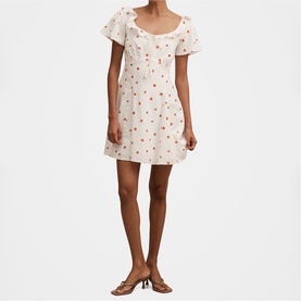 Riley Petite Heart Ruffle Mini Dress