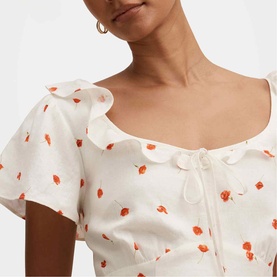 Riley Petite Heart Ruffle Mini Dress