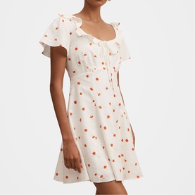 Riley Petite Heart Ruffle Mini Dress