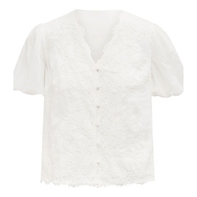 Sable Lace Scallop Blouse