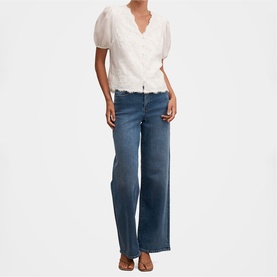 Sable Lace Scallop Blouse