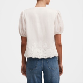 Sable Lace Scallop Blouse