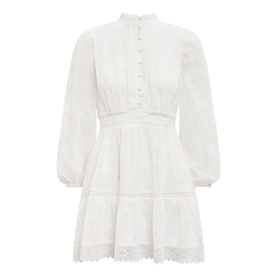 Thalia Petite Embroidered Mini Dress