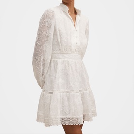 Thalia Petite Embroidered Mini Dress