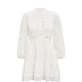 Thalia Petite Embroidered Mini Dress